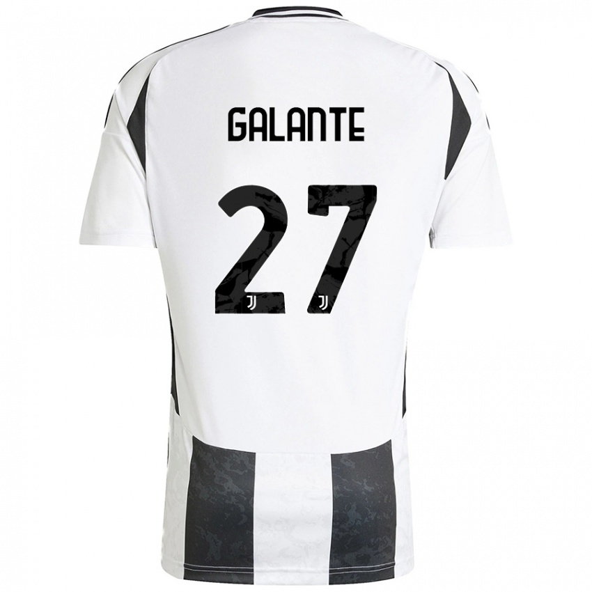 Kinderen Tommaso Galante #27 Wit Zwart Thuisshirt Thuistenue 2024/25 T-Shirt