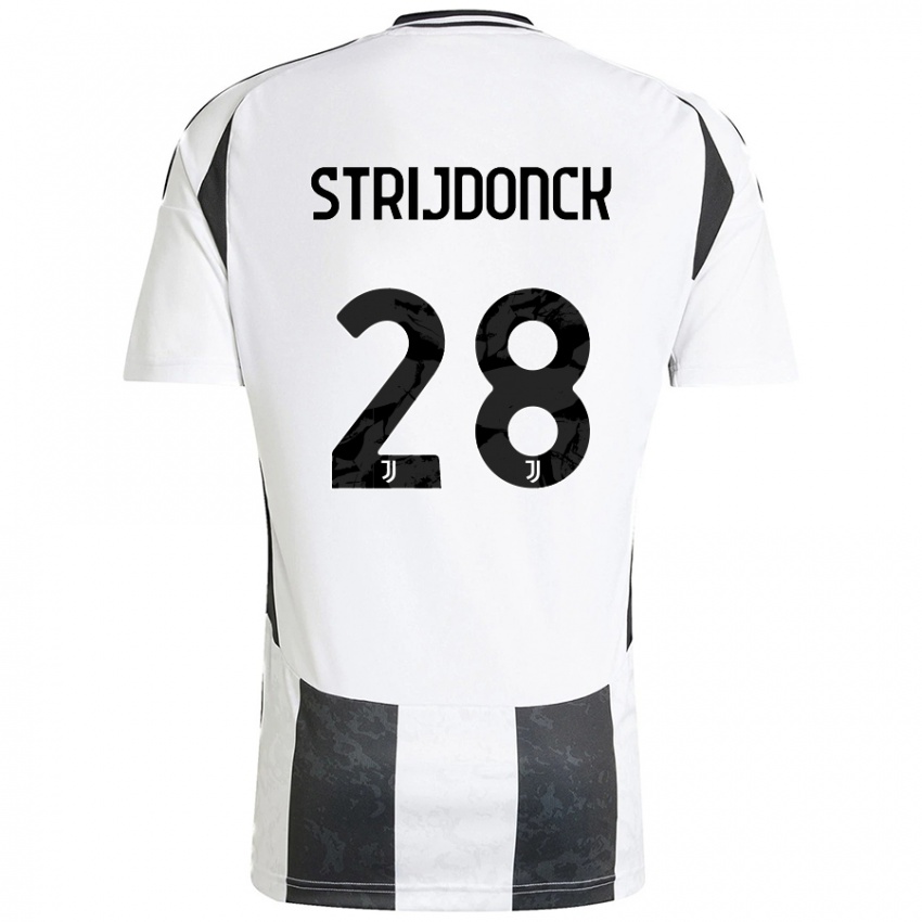 Kinderen Bayron Strijdonck #28 Wit Zwart Thuisshirt Thuistenue 2024/25 T-Shirt