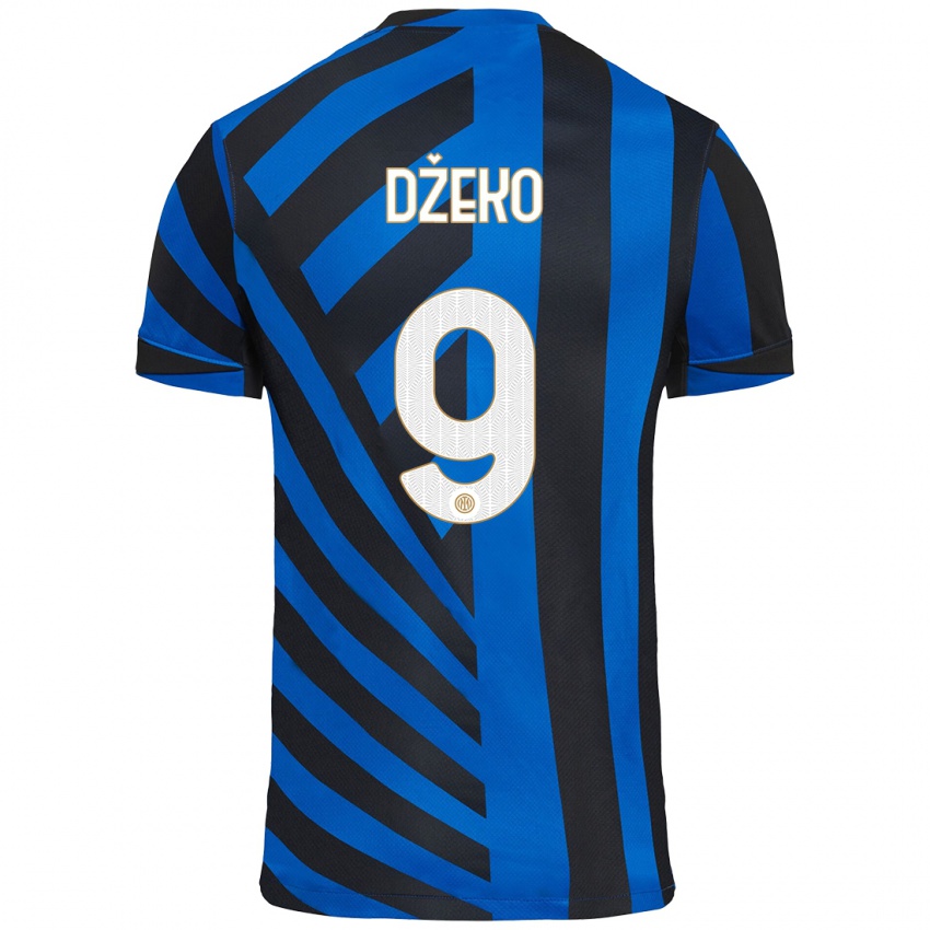 Kinderen Edin Dzeko #9 Blauw Zwart Thuisshirt Thuistenue 2024/25 T-Shirt