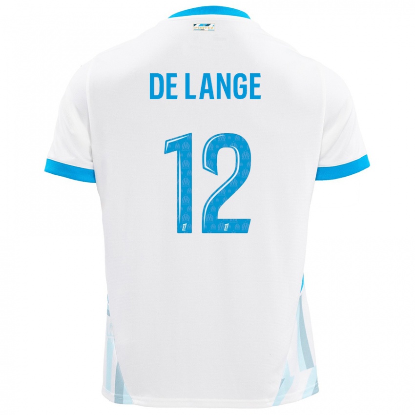 Kinderen Jeffrey De Lange #12 Wit Hemelsblauw Thuisshirt Thuistenue 2024/25 T-Shirt