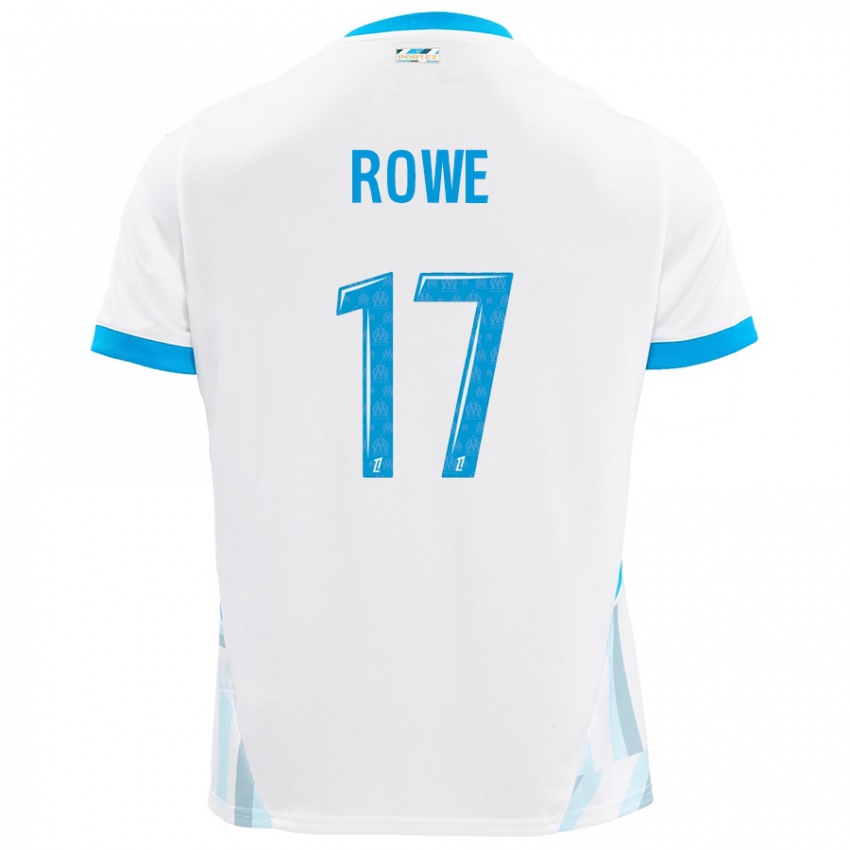 Kinderen Jonathan Rowe #17 Wit Hemelsblauw Thuisshirt Thuistenue 2024/25 T-Shirt