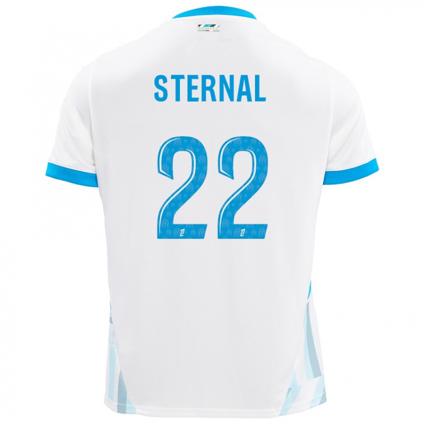 Kinderen Enzo Sternal #22 Wit Hemelsblauw Thuisshirt Thuistenue 2024/25 T-Shirt