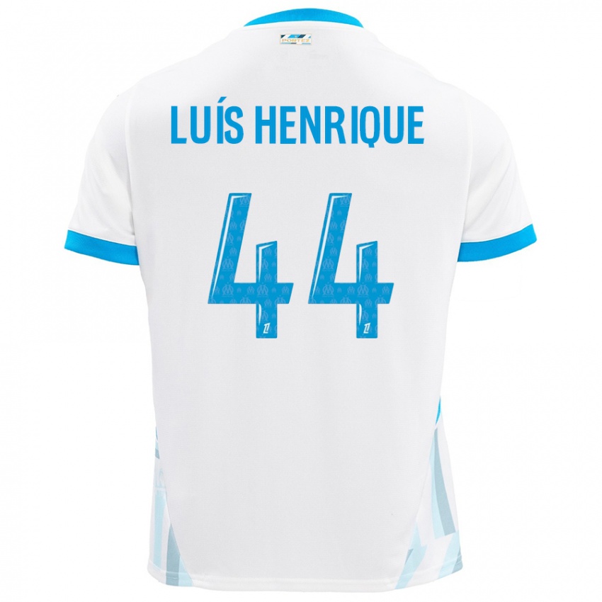 Kinderen Luis Henrique #44 Wit Hemelsblauw Thuisshirt Thuistenue 2024/25 T-Shirt