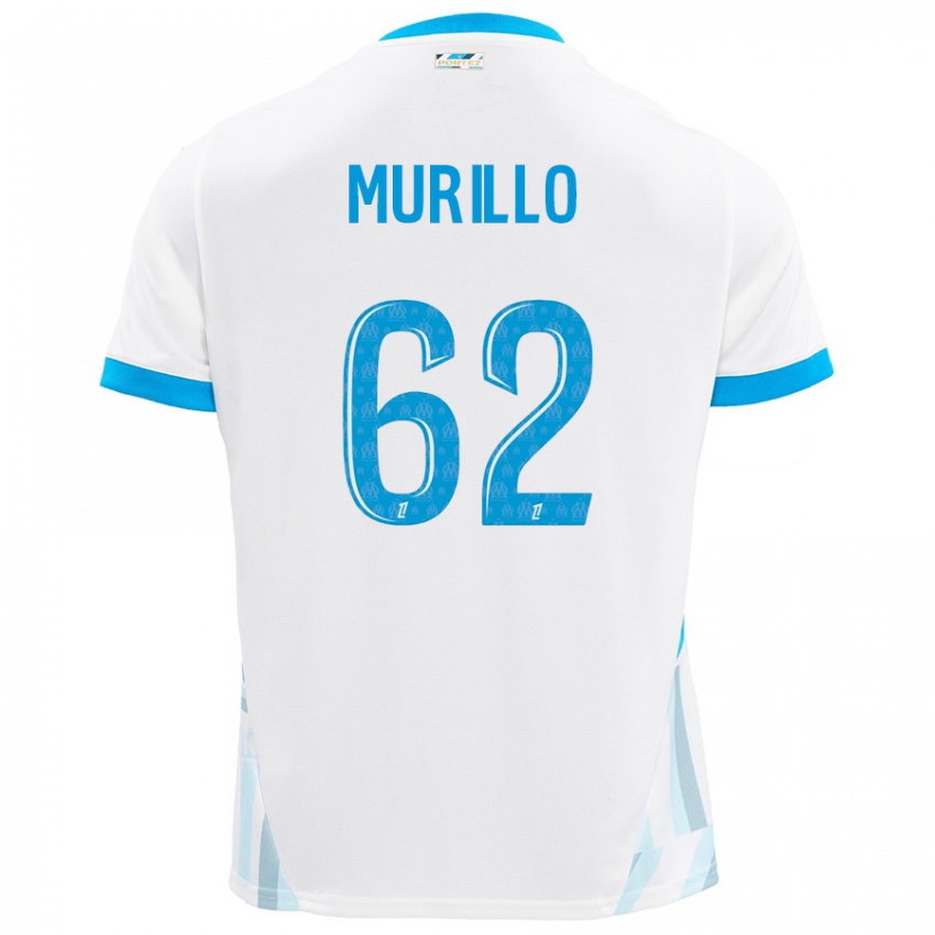 Kinderen Amir Murillo #62 Wit Hemelsblauw Thuisshirt Thuistenue 2024/25 T-Shirt