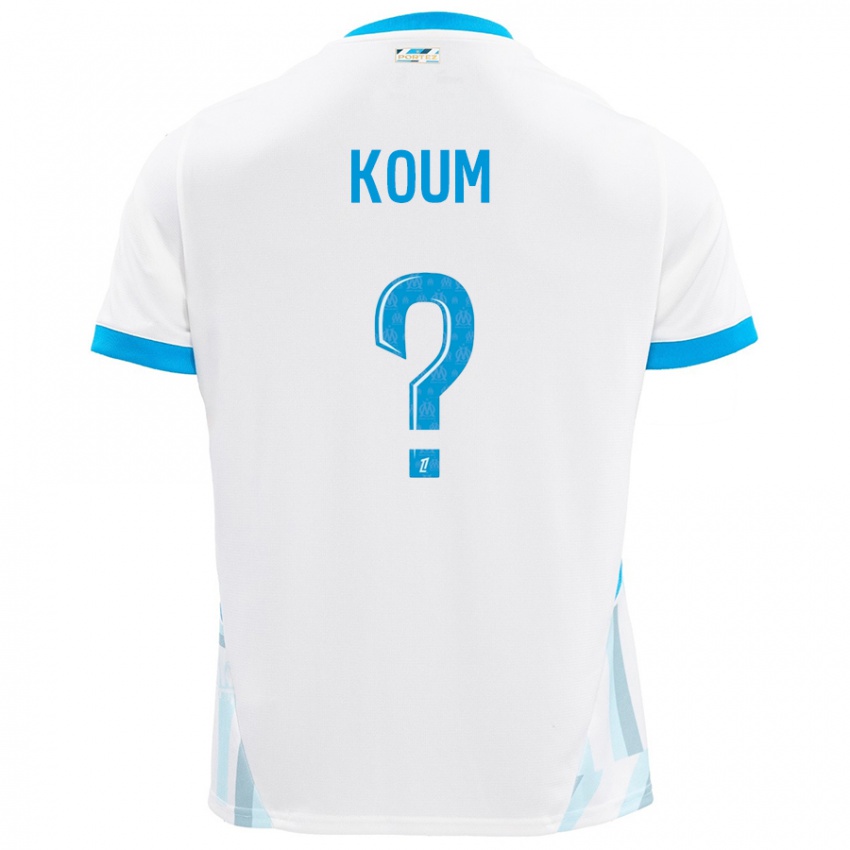 Kinderen Alexi Koum #0 Wit Hemelsblauw Thuisshirt Thuistenue 2024/25 T-Shirt