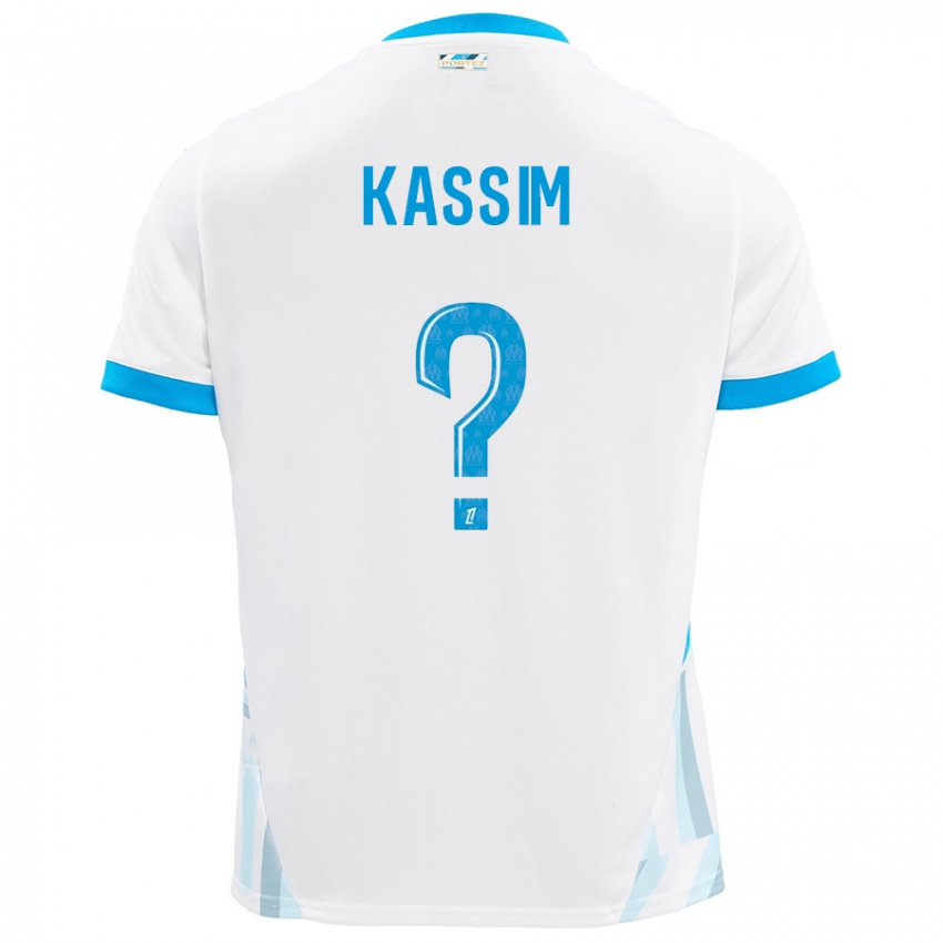 Kinderen Kassim Abdallah #0 Wit Hemelsblauw Thuisshirt Thuistenue 2024/25 T-Shirt