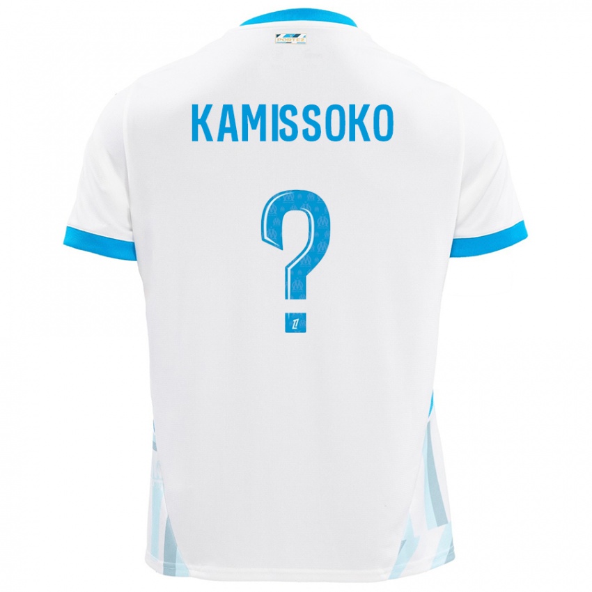 Kinderen Nouhoum Kamissoko #0 Wit Hemelsblauw Thuisshirt Thuistenue 2024/25 T-Shirt