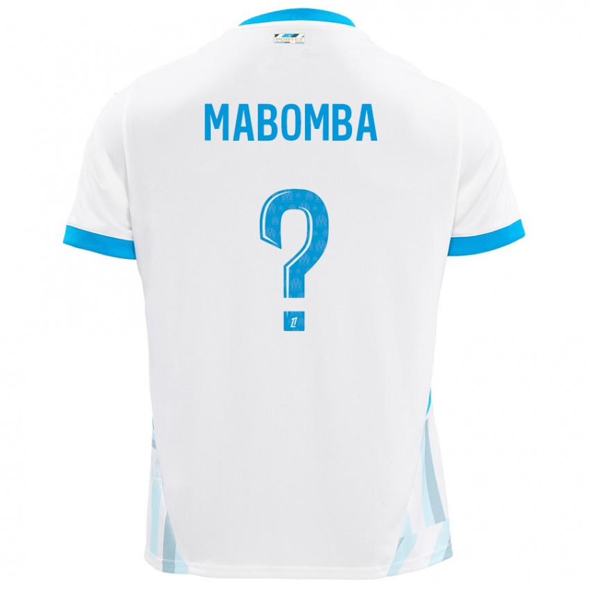 Kinderen Daniel Mabomba #0 Wit Hemelsblauw Thuisshirt Thuistenue 2024/25 T-Shirt