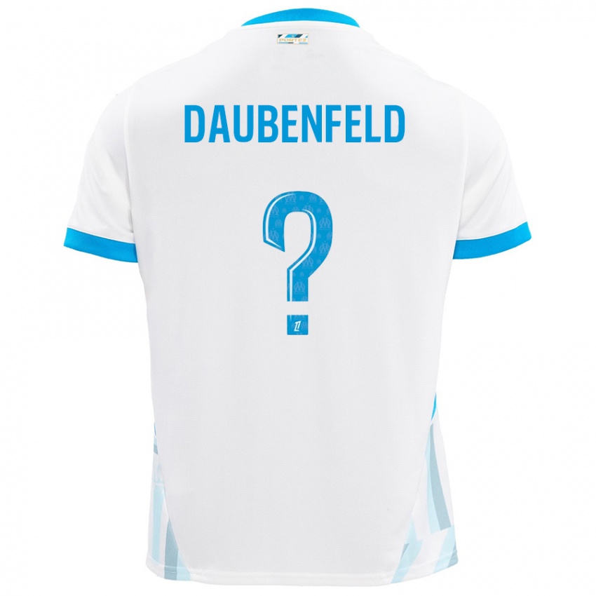 Kinderen Lucas Daubenfeld #0 Wit Hemelsblauw Thuisshirt Thuistenue 2024/25 T-Shirt