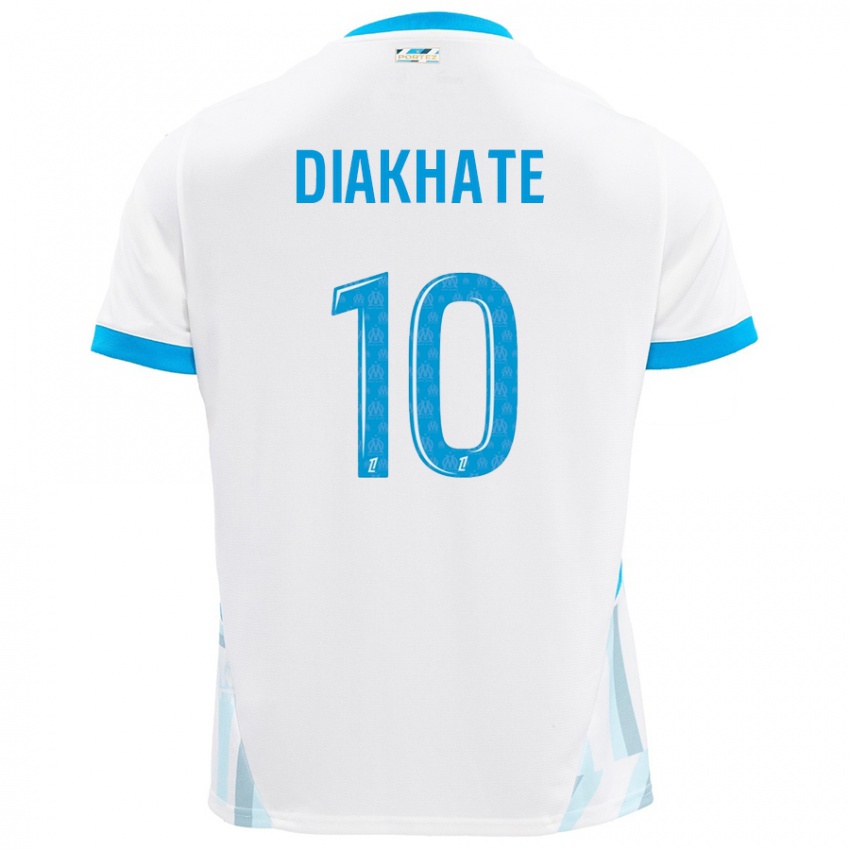 Kinderen Ndeye Awa Diakhaté #10 Wit Hemelsblauw Thuisshirt Thuistenue 2024/25 T-Shirt