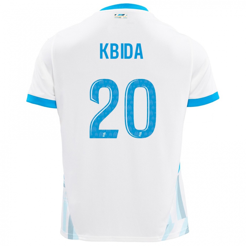 Kinderen Inès Kbida #20 Wit Hemelsblauw Thuisshirt Thuistenue 2024/25 T-Shirt