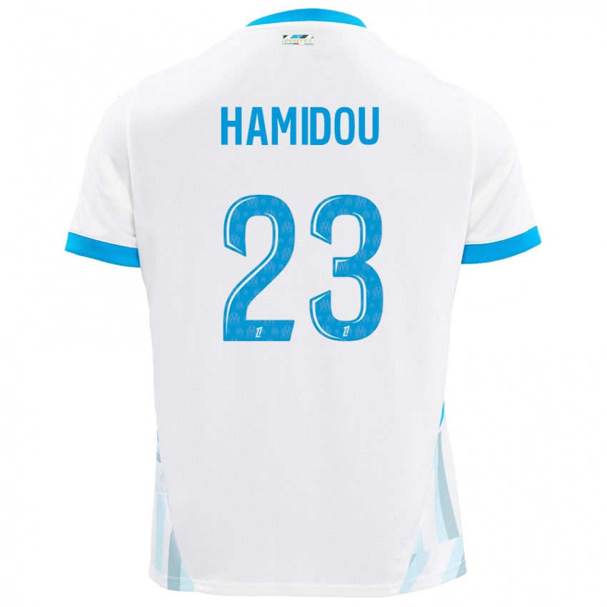 Kinderen Jamila Hamidou #23 Wit Hemelsblauw Thuisshirt Thuistenue 2024/25 T-Shirt