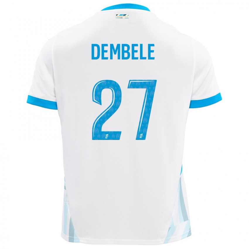 Kinderen Coumba Dembélé #27 Wit Hemelsblauw Thuisshirt Thuistenue 2024/25 T-Shirt