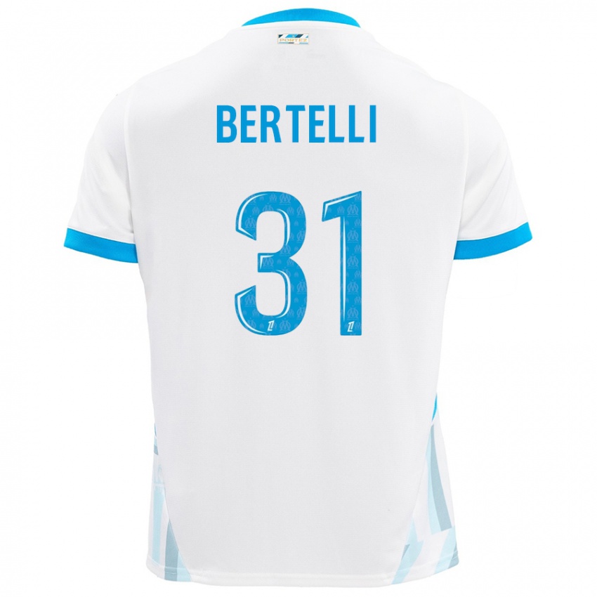 Kinderen Ugo Bertelli #31 Wit Hemelsblauw Thuisshirt Thuistenue 2024/25 T-Shirt