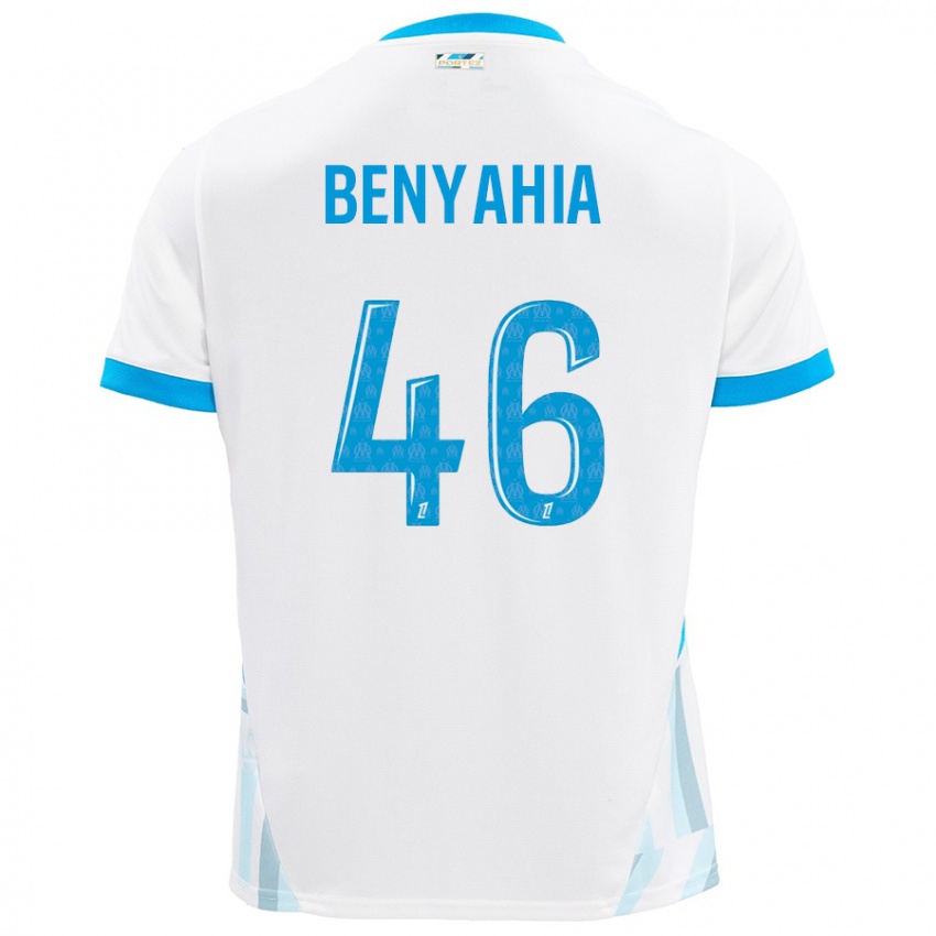 Kinderen Aylan Benyahia-Tani #46 Wit Hemelsblauw Thuisshirt Thuistenue 2024/25 T-Shirt