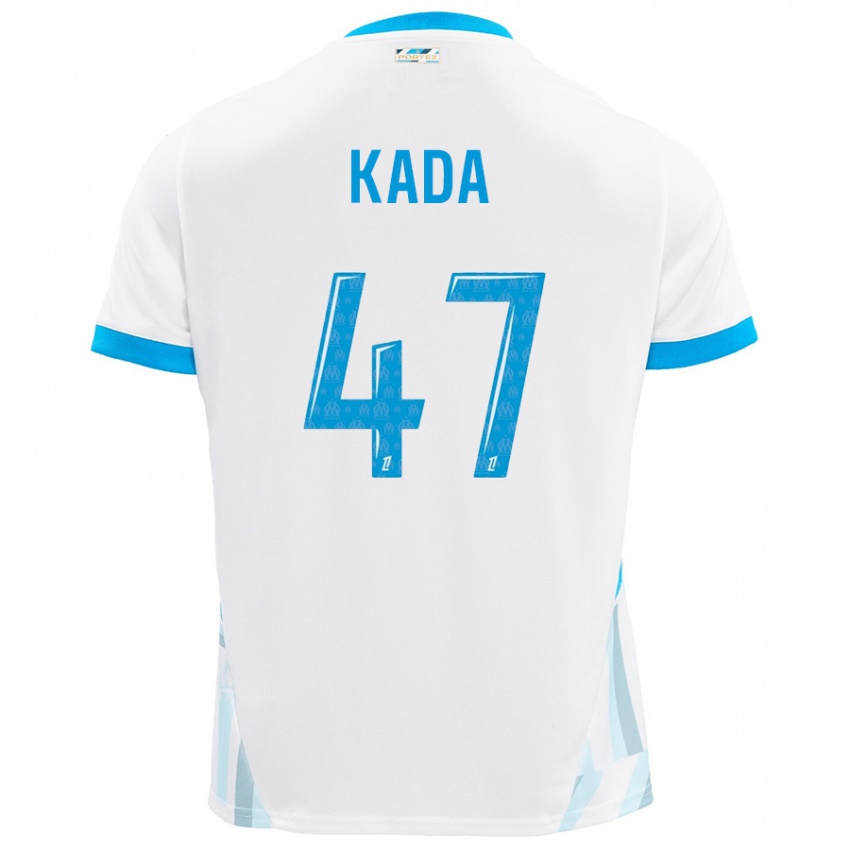 Kinderen Joakim Kada #47 Wit Hemelsblauw Thuisshirt Thuistenue 2024/25 T-Shirt