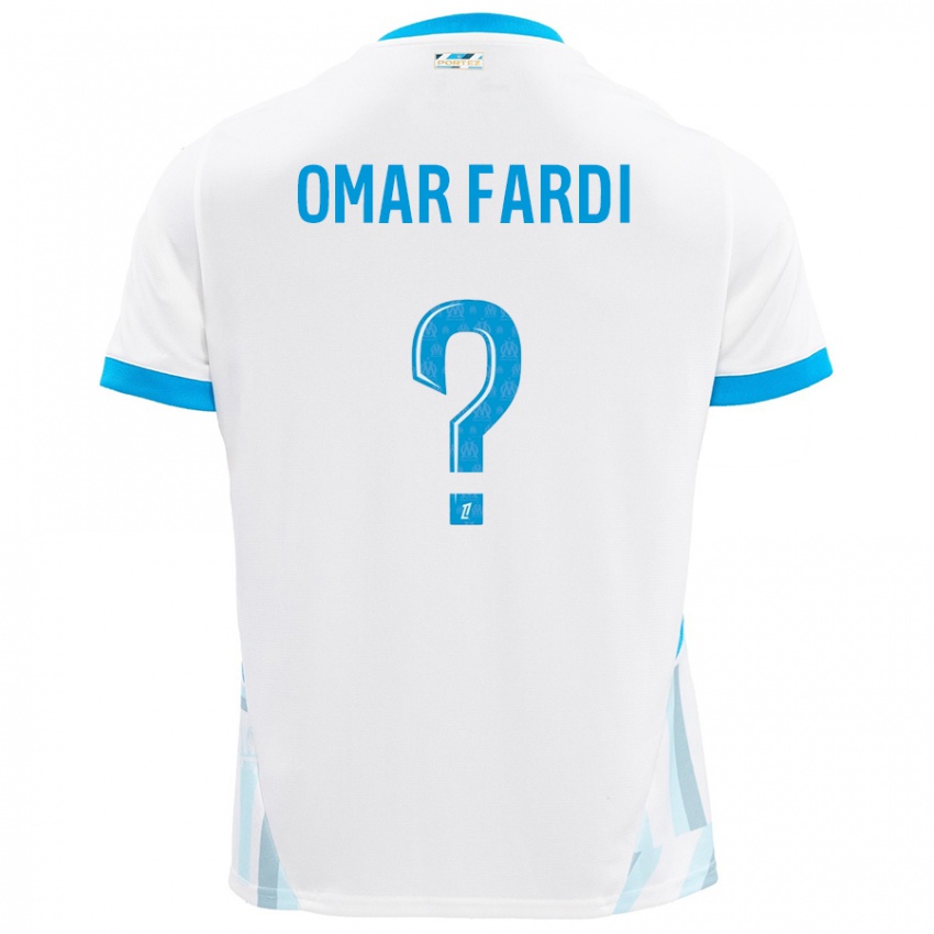 Kinderen El Omar Fardi #0 Wit Hemelsblauw Thuisshirt Thuistenue 2024/25 T-Shirt