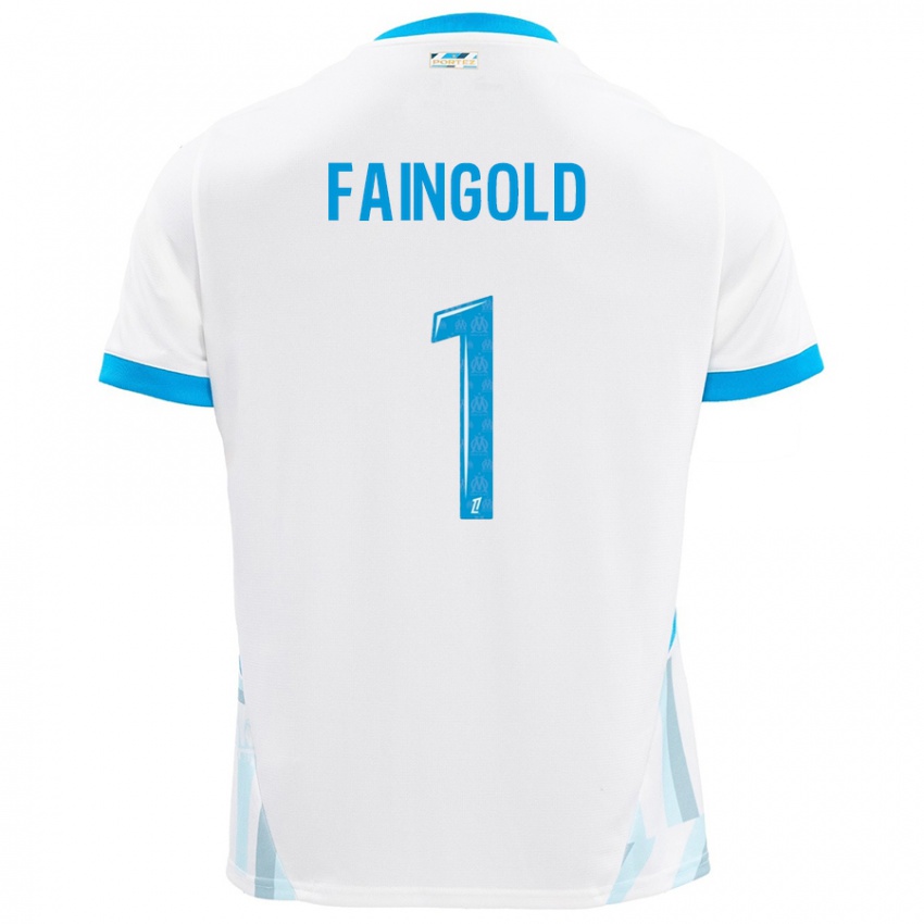 Kinderen Abbie Faingold #1 Wit Hemelsblauw Thuisshirt Thuistenue 2024/25 T-Shirt