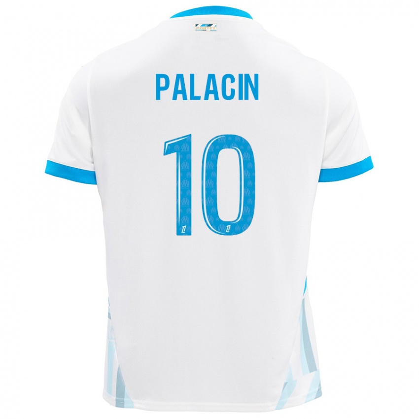 Kinderen Sara Palacin #10 Wit Hemelsblauw Thuisshirt Thuistenue 2024/25 T-Shirt