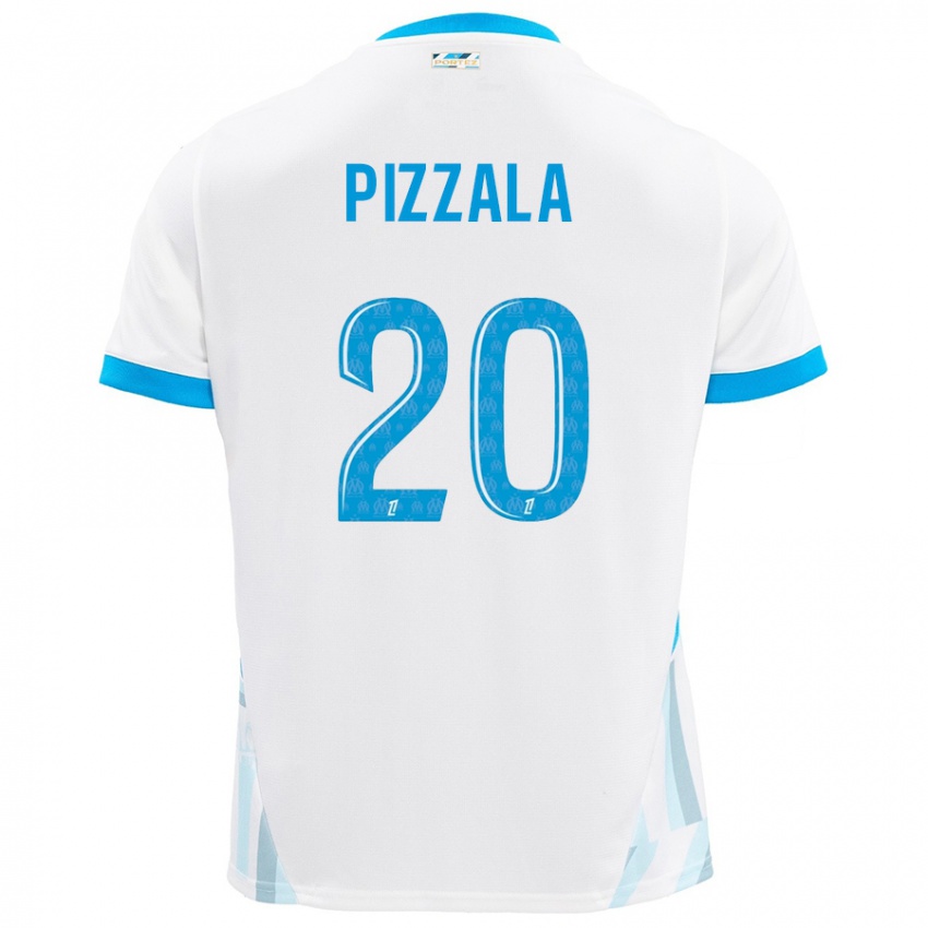 Kinderen Caroline Pizzala #20 Wit Hemelsblauw Thuisshirt Thuistenue 2024/25 T-Shirt