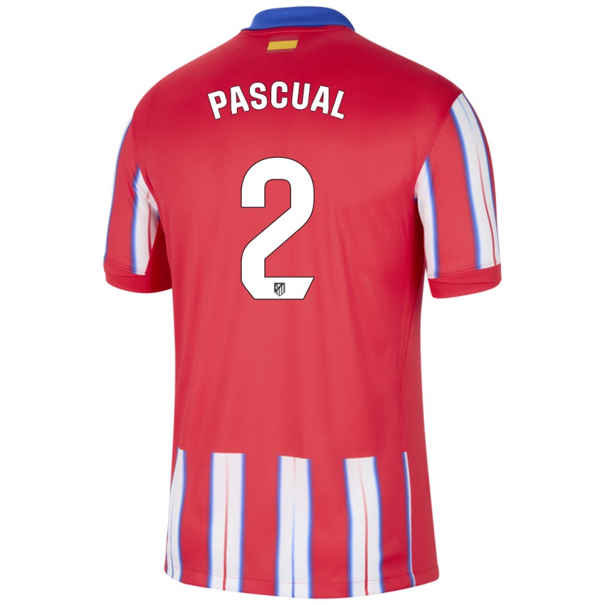 Kinderen Martín Pascual #2 Rood Wit Blauw Thuisshirt Thuistenue 2024/25 T-Shirt