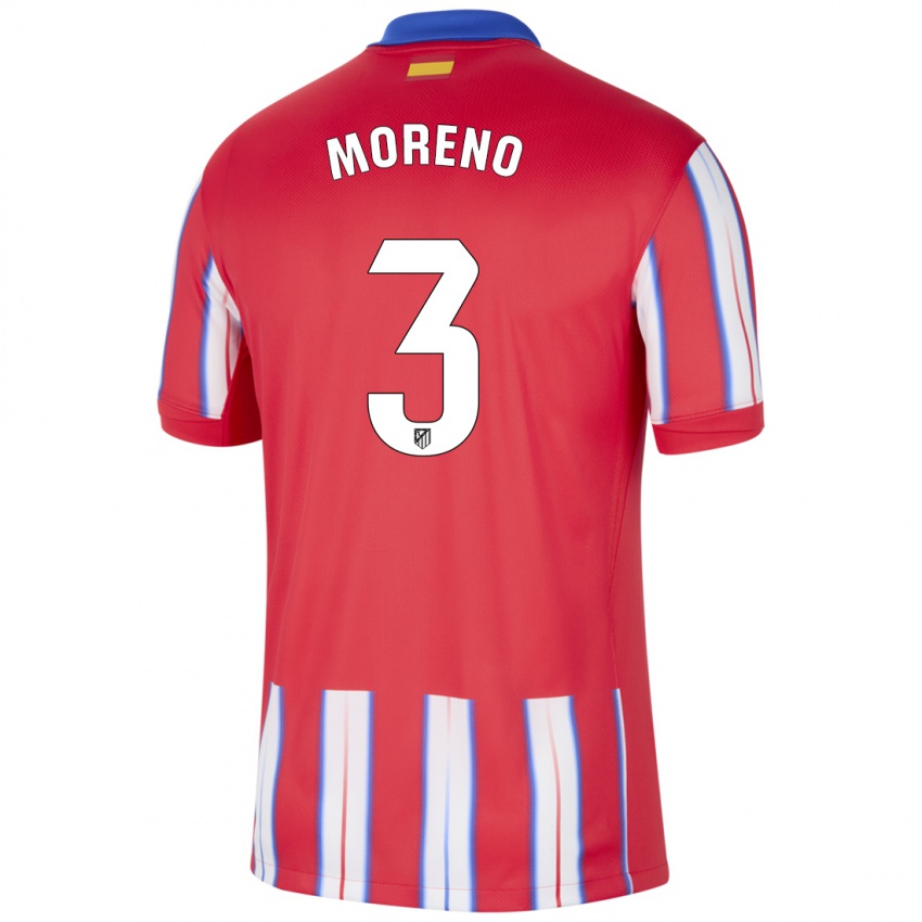 Kinderen Marco Moreno #3 Rood Wit Blauw Thuisshirt Thuistenue 2024/25 T-Shirt