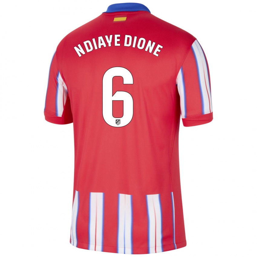 Kinderen Assane Ndiaye Dione #6 Rood Wit Blauw Thuisshirt Thuistenue 2024/25 T-Shirt