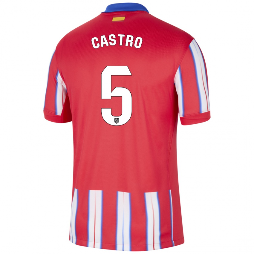 Kinderen Oscar Castro #5 Rood Wit Blauw Thuisshirt Thuistenue 2024/25 T-Shirt