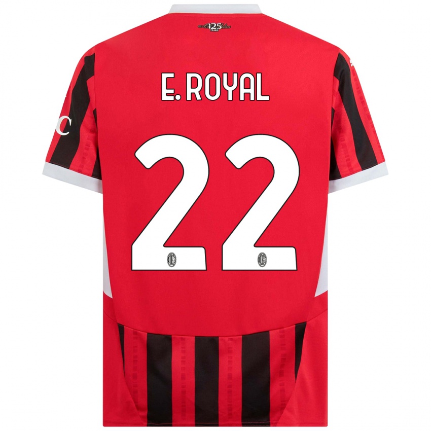 Kinderen Emerson Royal #22 Rood Zwart Thuisshirt Thuistenue 2024/25 T-Shirt