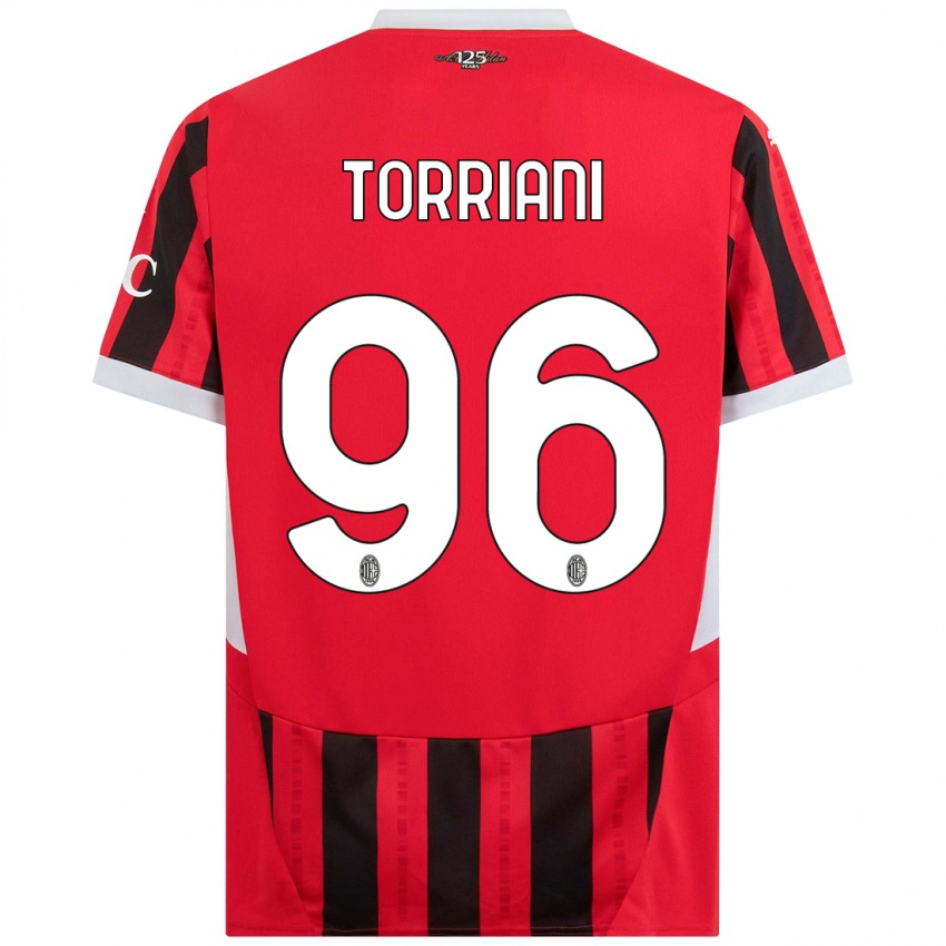 Kinderen Lorenzo Torriani #96 Rood Zwart Thuisshirt Thuistenue 2024/25 T-Shirt