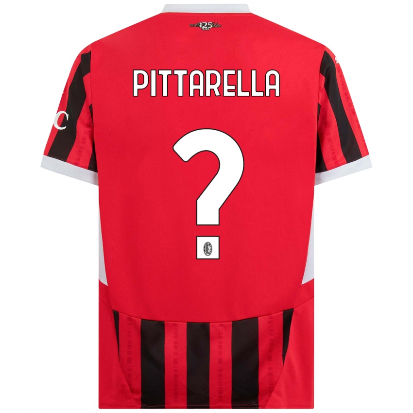 Kinderen Matteo Pittarella #0 Rood Zwart Thuisshirt Thuistenue 2024/25 T-Shirt