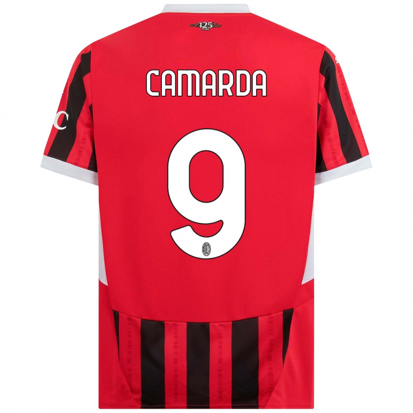 Kinderen Francesco Camarda #9 Rood Zwart Thuisshirt Thuistenue 2024/25 T-Shirt