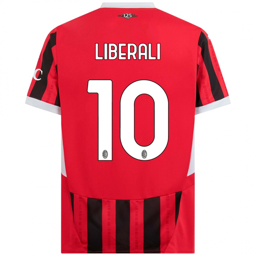 Kinderen Mattia Liberali #10 Rood Zwart Thuisshirt Thuistenue 2024/25 T-Shirt