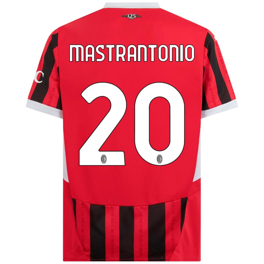 Kinderen Davide Mastrantonio #20 Rood Zwart Thuisshirt Thuistenue 2024/25 T-Shirt