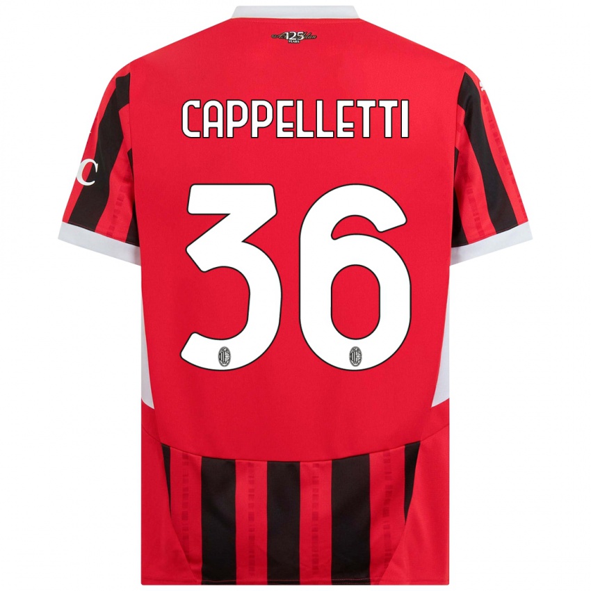 Kinderen Mattia Cappelletti #36 Rood Zwart Thuisshirt Thuistenue 2024/25 T-Shirt