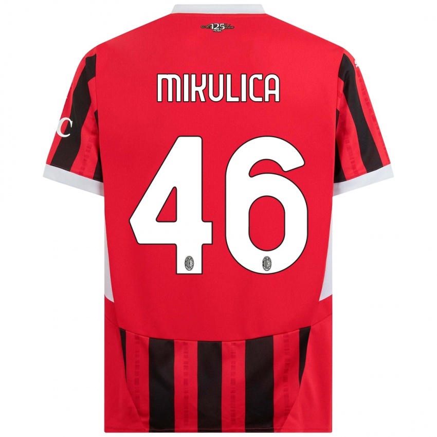 Kinderen Petra Mikulica #46 Rood Zwart Thuisshirt Thuistenue 2024/25 T-Shirt