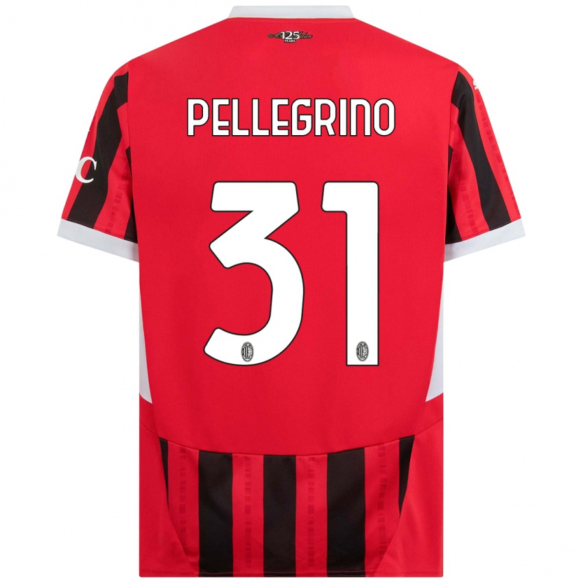 Kinderen Marco Pellegrino #31 Rood Zwart Thuisshirt Thuistenue 2024/25 T-Shirt