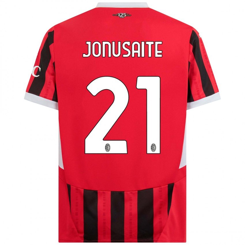 Kinderen Rimante Jonusaite #21 Rood Zwart Thuisshirt Thuistenue 2024/25 T-Shirt