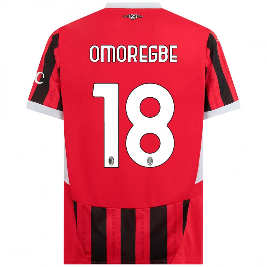 Kinderen Bob Murphy Omoregbe #18 Rood Zwart Thuisshirt Thuistenue 2024/25 T-Shirt