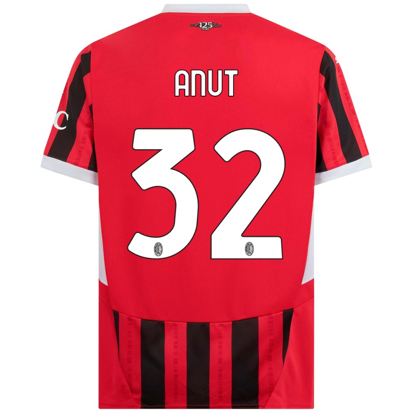 Kinderen Niccolo Anut #32 Rood Zwart Thuisshirt Thuistenue 2024/25 T-Shirt