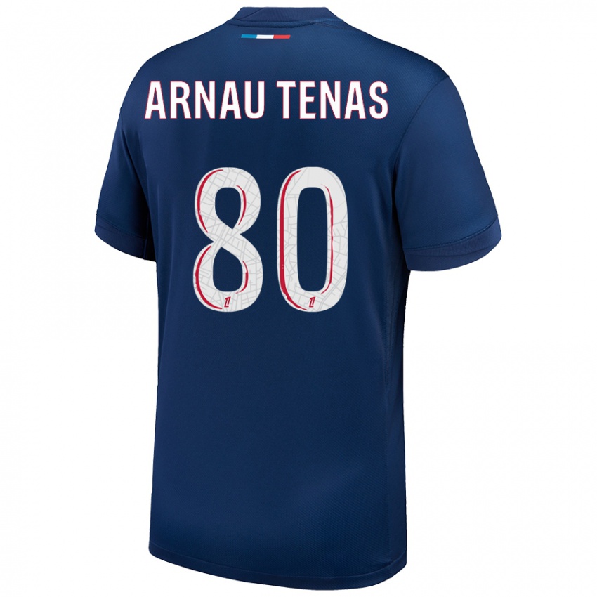 Kinderen Arnau Tenas #80 Marineblauw Wit Thuisshirt Thuistenue 2024/25 T-Shirt