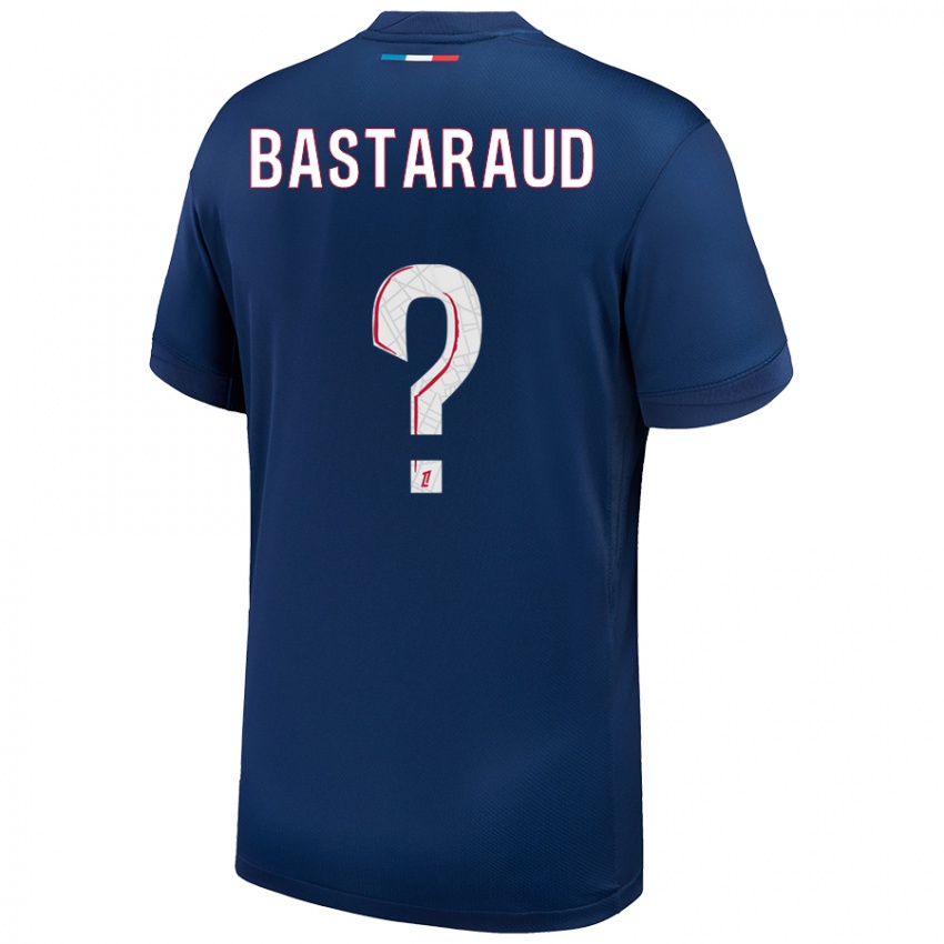 Kinderen Yanis Bastaraud #0 Marineblauw Wit Thuisshirt Thuistenue 2024/25 T-Shirt