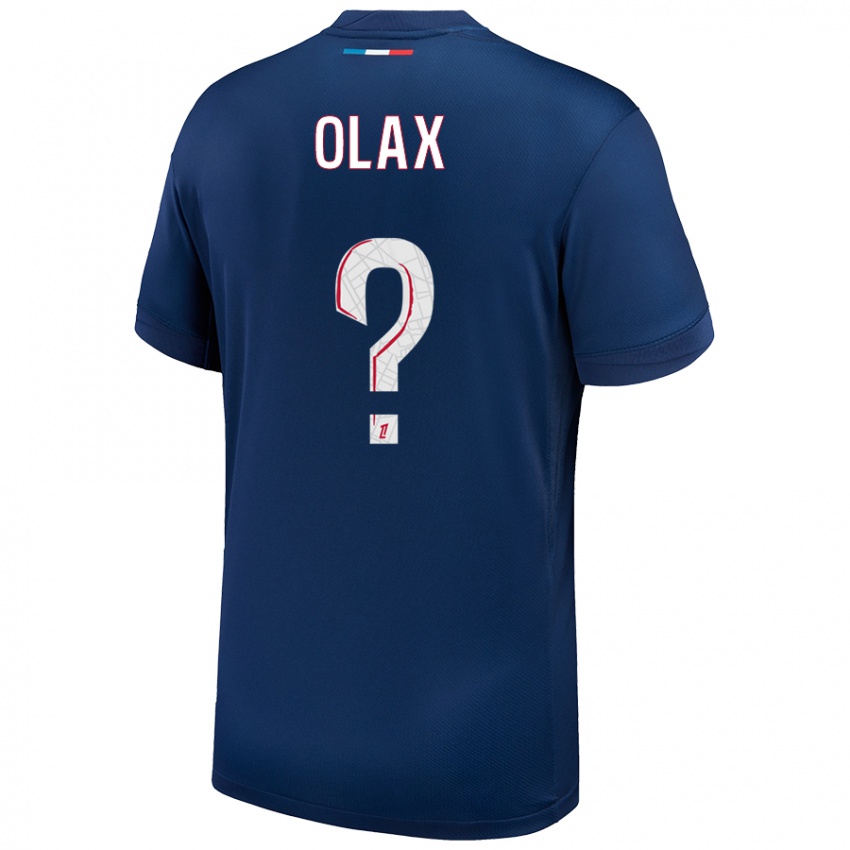 Kinderen Djamy Olax #0 Marineblauw Wit Thuisshirt Thuistenue 2024/25 T-Shirt