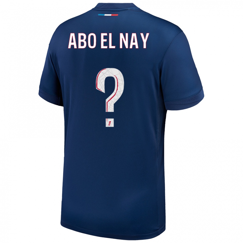 Kinderen Rayan Abo El Nay #0 Marineblauw Wit Thuisshirt Thuistenue 2024/25 T-Shirt