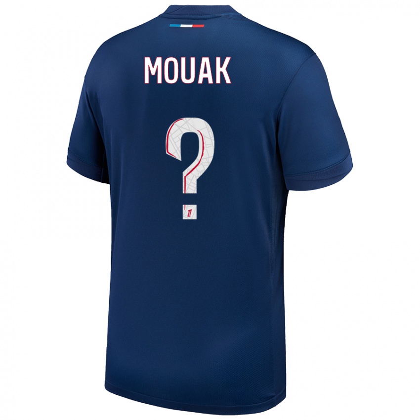 Kinderen Adam Mouak #0 Marineblauw Wit Thuisshirt Thuistenue 2024/25 T-Shirt