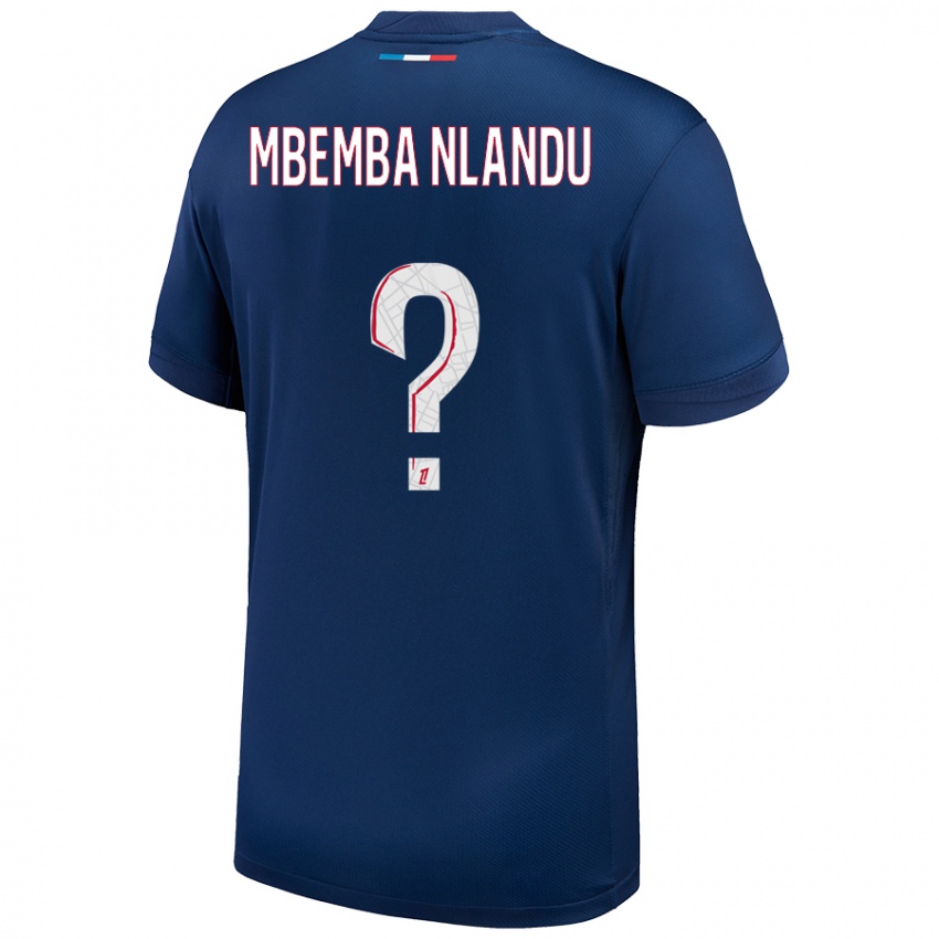 Kinderen Emmanuel Mbemba Nlandu #0 Marineblauw Wit Thuisshirt Thuistenue 2024/25 T-Shirt