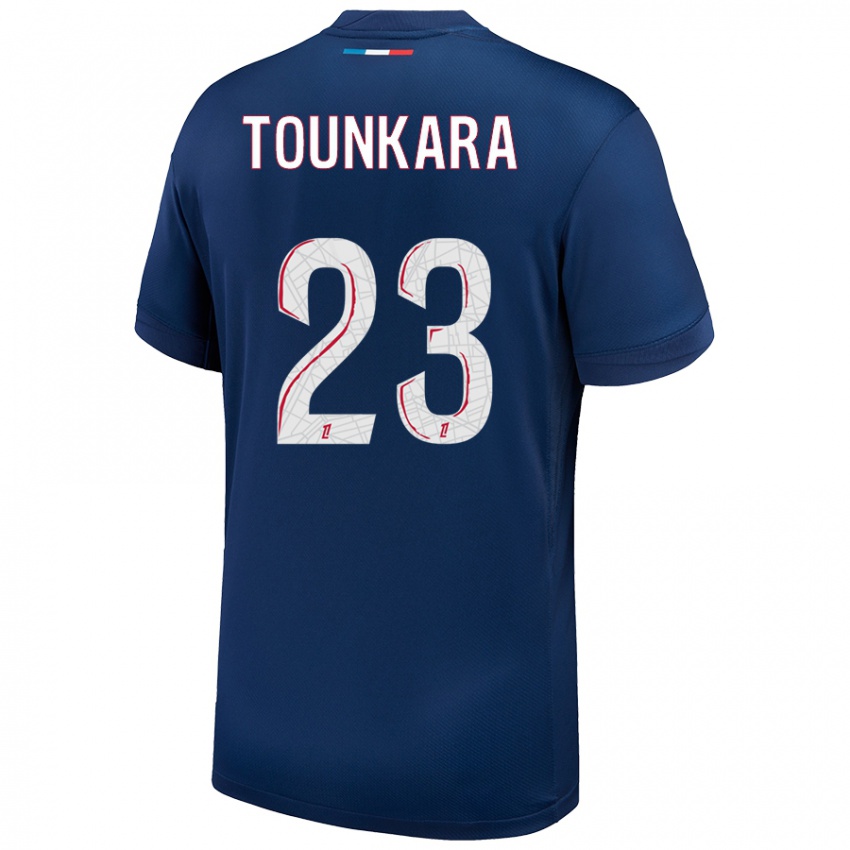 Kinderen Aïssatou Tounkara #23 Marineblauw Wit Thuisshirt Thuistenue 2024/25 T-Shirt