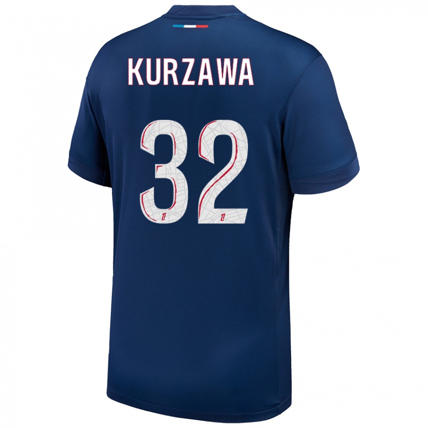 Kinderen Layvin Kurzawa #32 Marineblauw Wit Thuisshirt Thuistenue 2024/25 T-Shirt