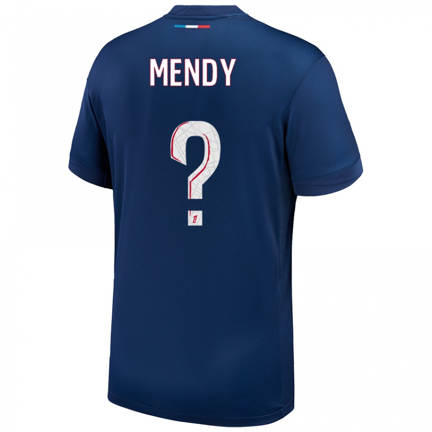 Kinderen Tony Mendy #0 Marineblauw Wit Thuisshirt Thuistenue 2024/25 T-Shirt