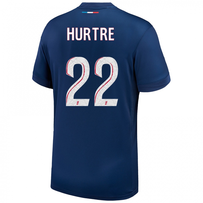 Kinderen Oceane Hurtre #22 Marineblauw Wit Thuisshirt Thuistenue 2024/25 T-Shirt